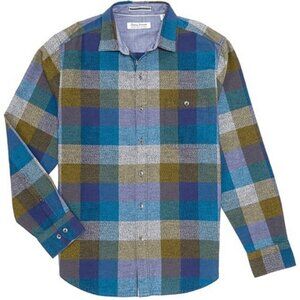 Tommy Bahama Canyon Beach Bonfire Burnt Olive Flannel Plaid Long Sleeve NEW 3XLB